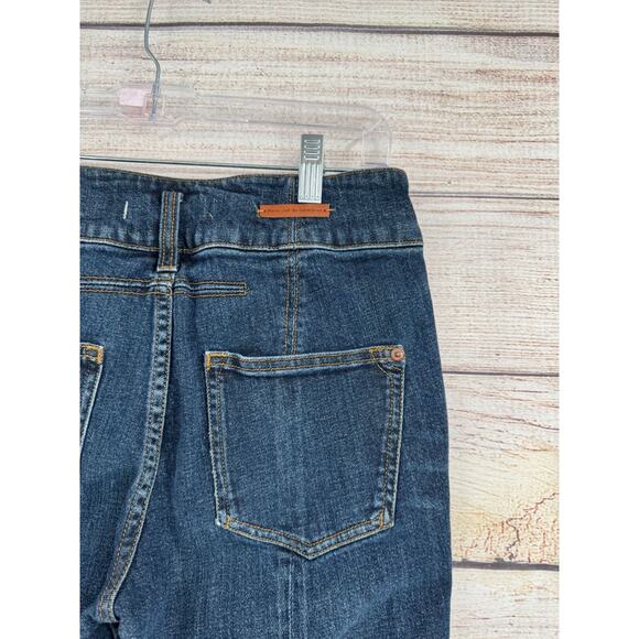 Pilcro Anthropologie Straight Leg Selvedge Mid Seam Jeans Women's 26 Blue - Picture 5 of 14